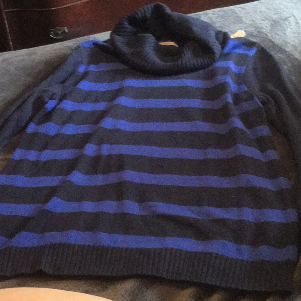 GAP Striped Cowl Neck Long Sleeve Sweater NWT